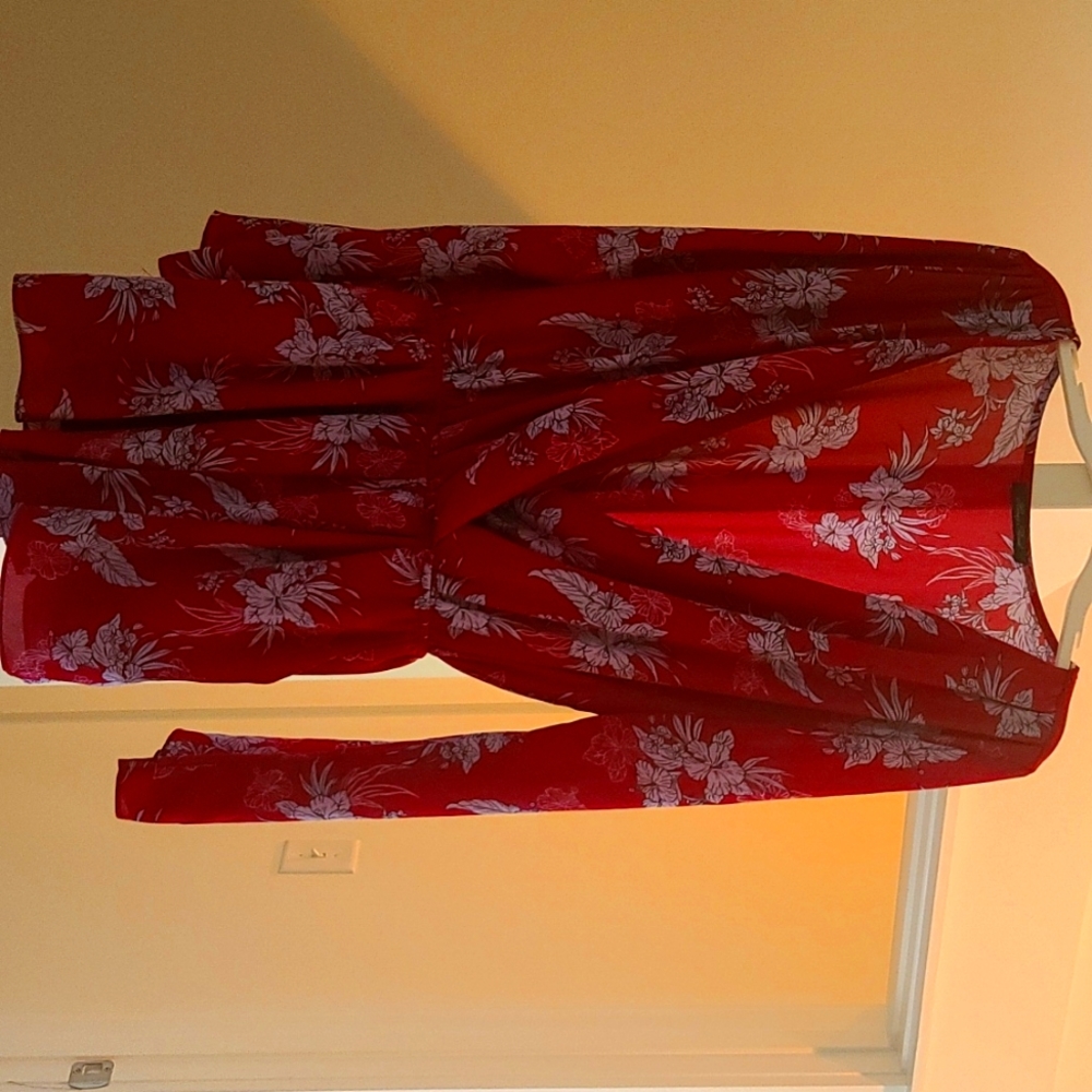 Flower Print Short Maroon Romper
